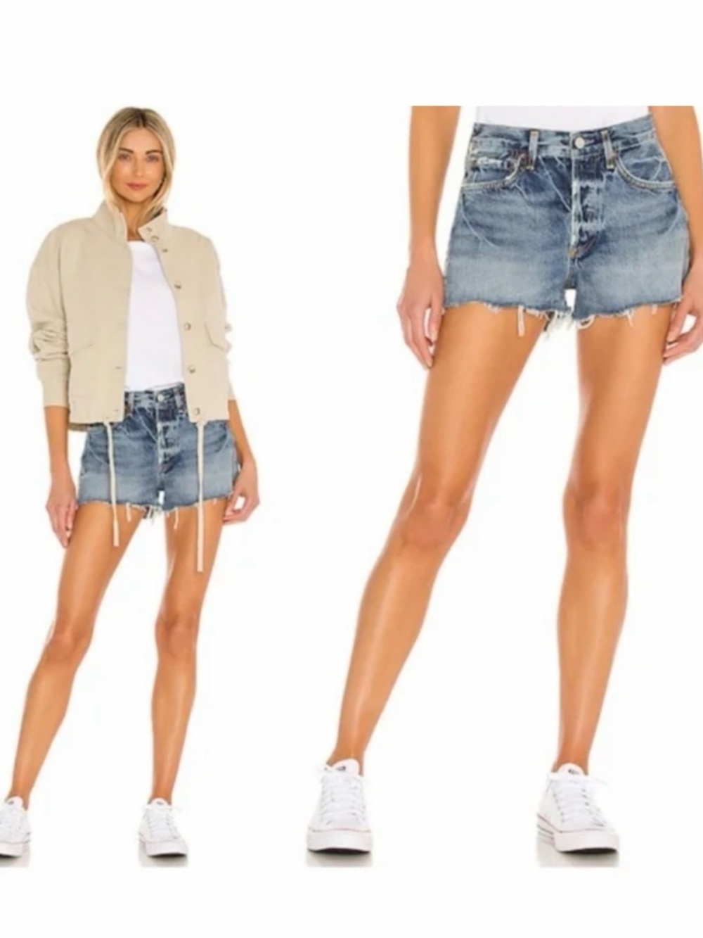 NWT Agolde Parker Denim Jeans Shorts Swapmeet Dark 24